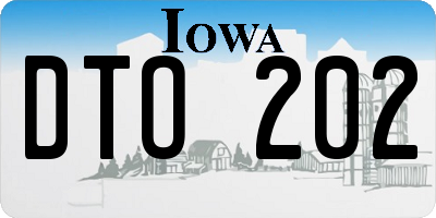 IA license plate DTO202