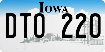 IA license plate DTO220