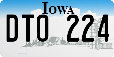 IA license plate DTO224