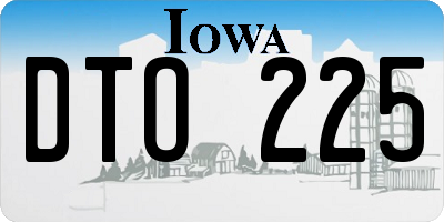 IA license plate DTO225