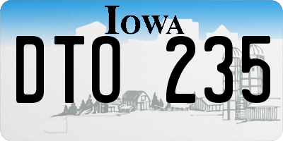 IA license plate DTO235