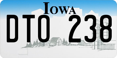 IA license plate DTO238