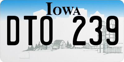 IA license plate DTO239