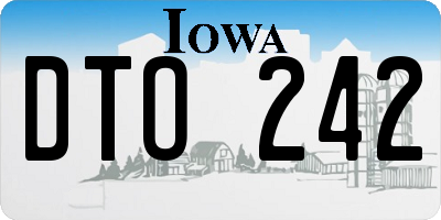 IA license plate DTO242