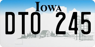 IA license plate DTO245