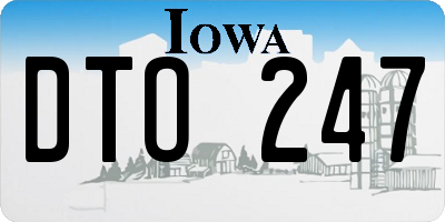 IA license plate DTO247