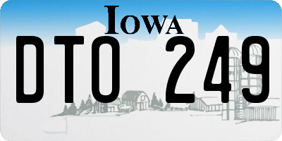 IA license plate DTO249