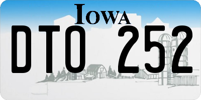 IA license plate DTO252