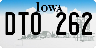 IA license plate DTO262