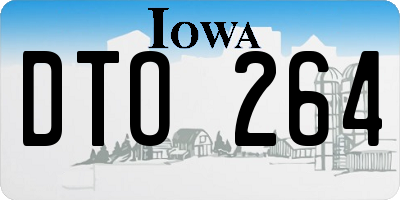 IA license plate DTO264