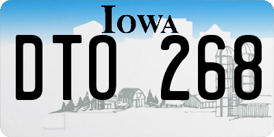 IA license plate DTO268