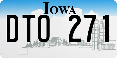 IA license plate DTO271