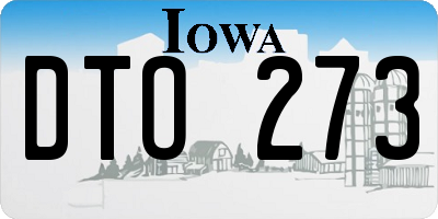 IA license plate DTO273