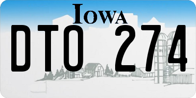 IA license plate DTO274
