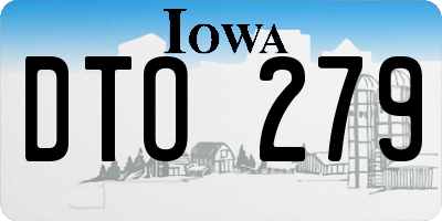 IA license plate DTO279