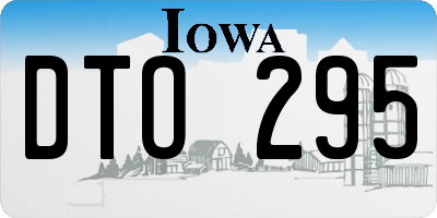IA license plate DTO295