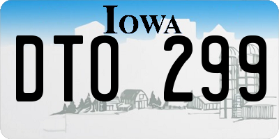 IA license plate DTO299