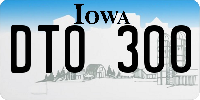 IA license plate DTO300