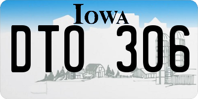IA license plate DTO306