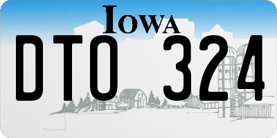 IA license plate DTO324