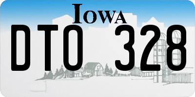 IA license plate DTO328