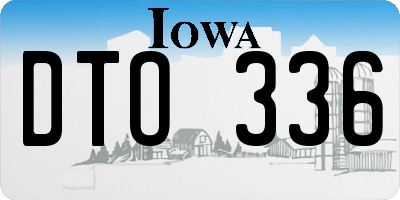 IA license plate DTO336