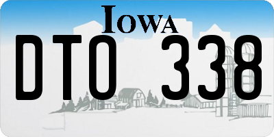 IA license plate DTO338