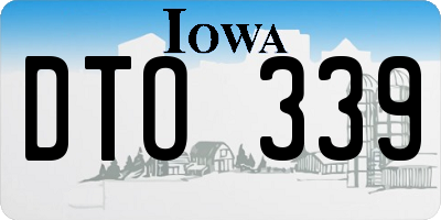 IA license plate DTO339