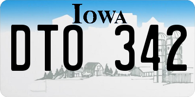 IA license plate DTO342