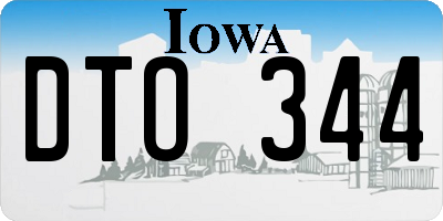 IA license plate DTO344