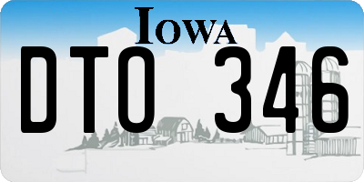 IA license plate DTO346