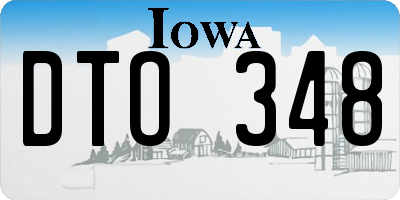 IA license plate DTO348