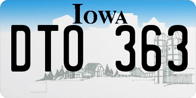 IA license plate DTO363