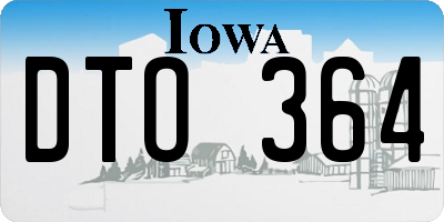 IA license plate DTO364