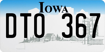 IA license plate DTO367