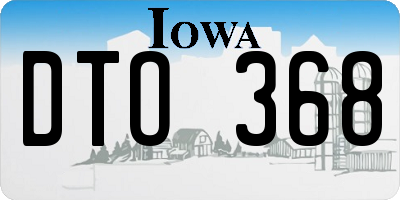 IA license plate DTO368