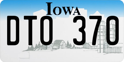 IA license plate DTO370