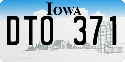 IA license plate DTO371