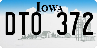 IA license plate DTO372