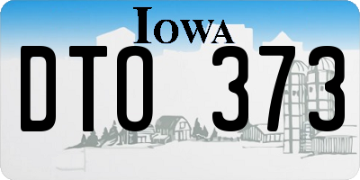 IA license plate DTO373