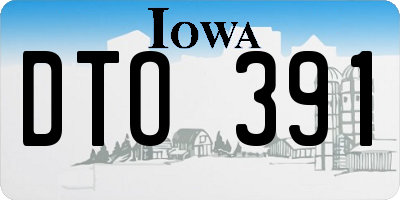 IA license plate DTO391
