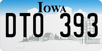 IA license plate DTO393