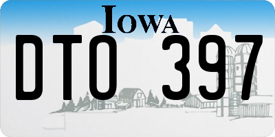 IA license plate DTO397