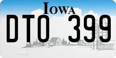 IA license plate DTO399