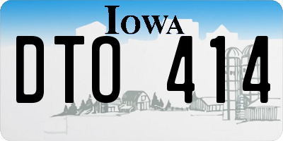 IA license plate DTO414