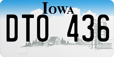 IA license plate DTO436