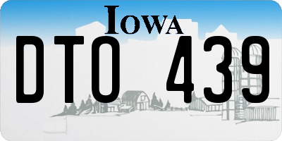 IA license plate DTO439
