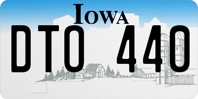 IA license plate DTO440