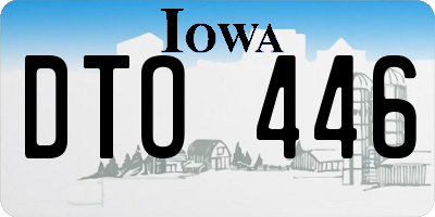 IA license plate DTO446