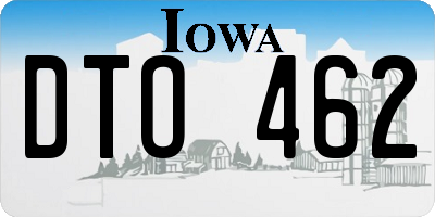 IA license plate DTO462